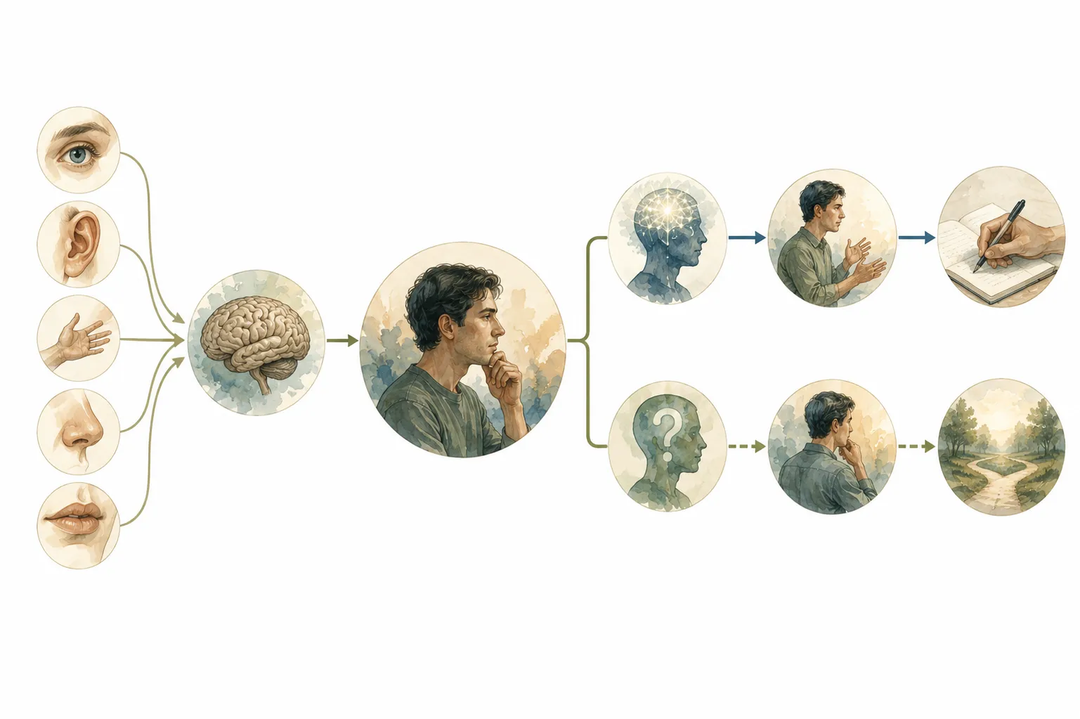 Diagram showing phenomenal consciousness existing separately from access consciousness
