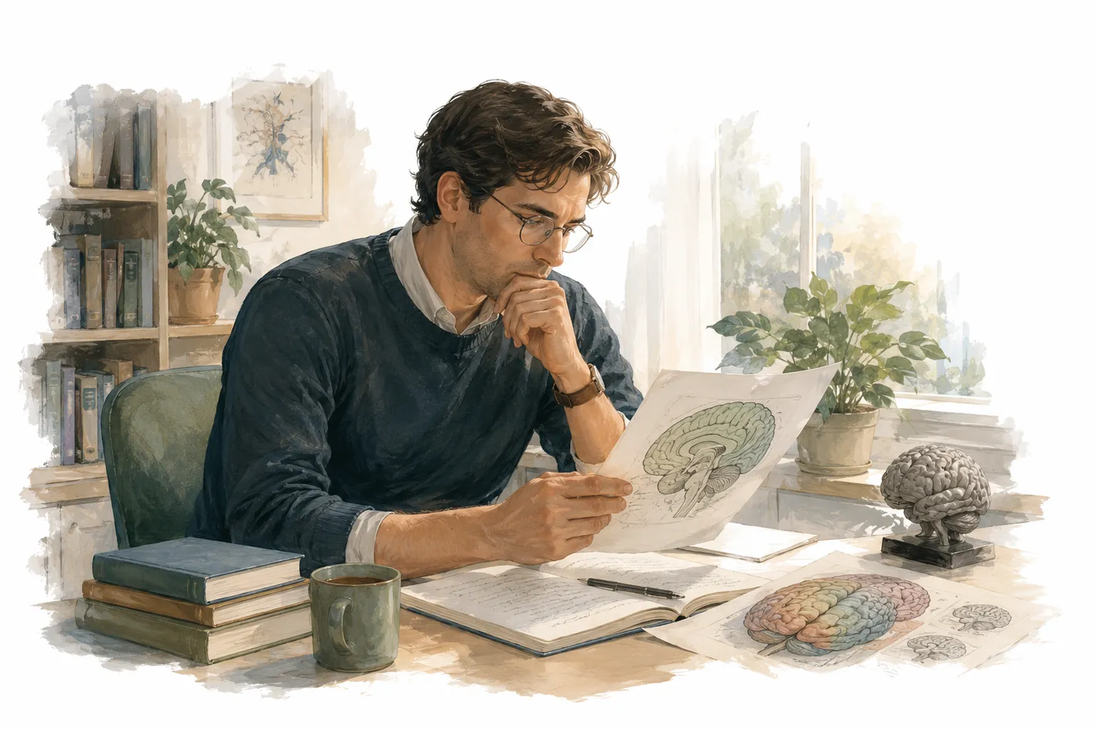 Conceptual illustration showing phenomenal experience separated from the ability to report it
