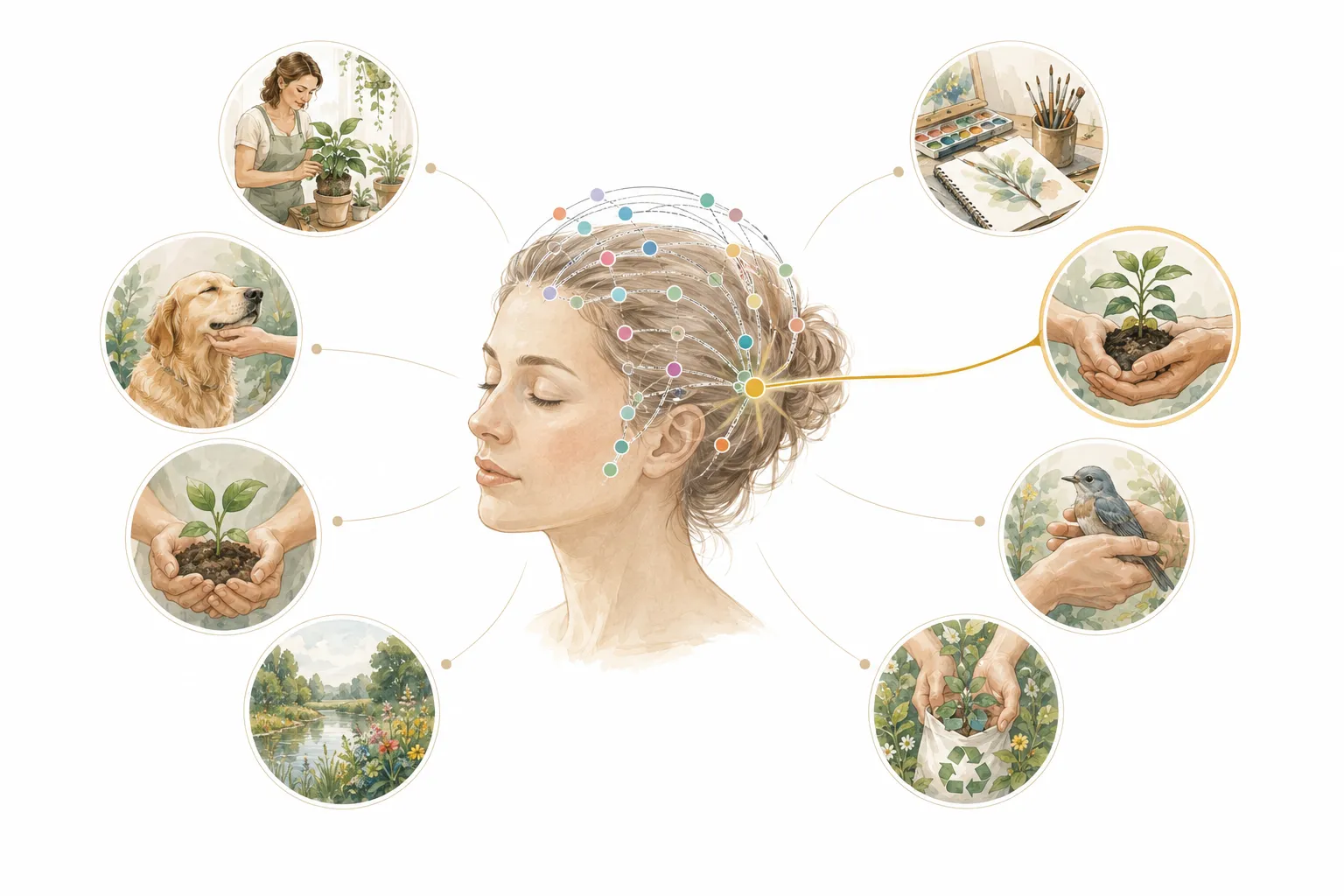 Diagram of a human head with the Creating Life Forms Bar location indicated