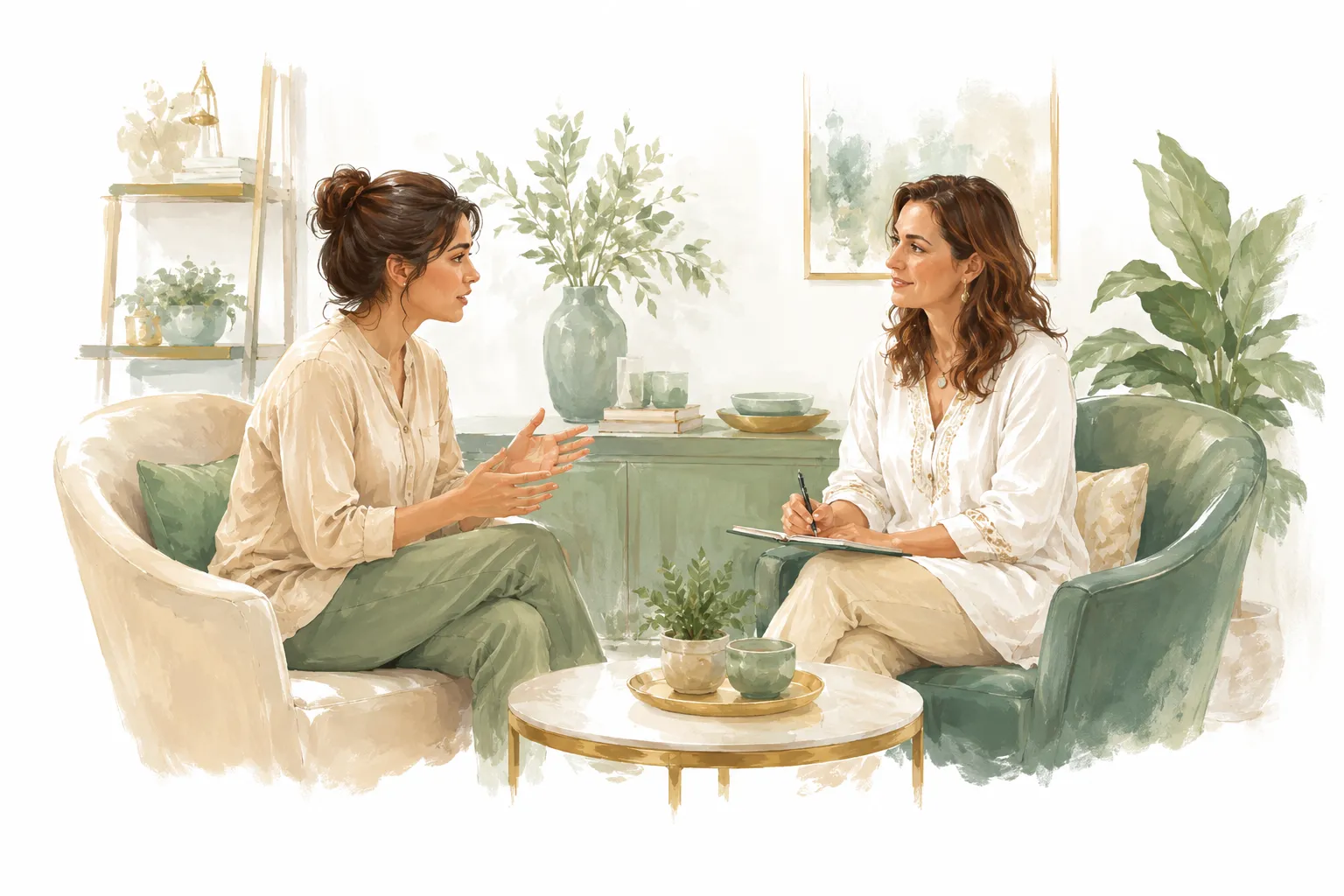 A person receiving an Access Bars session, looking relaxed and calm