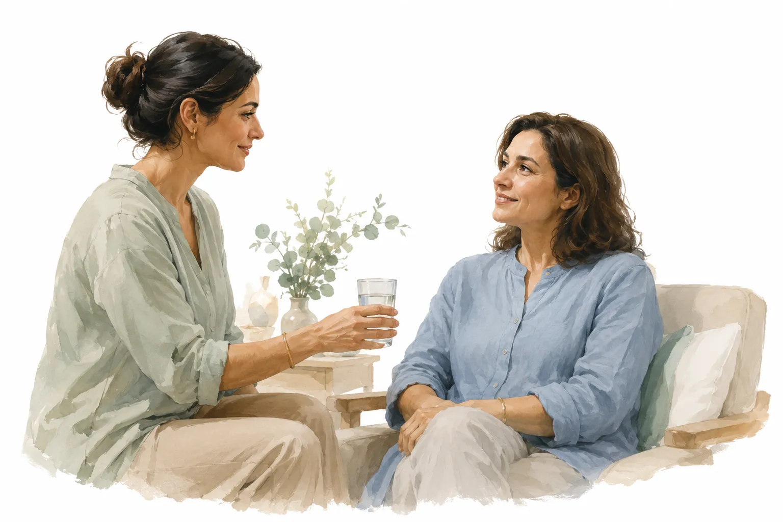 A practitioner gently touching a point on the head associated with the Kindness Bar