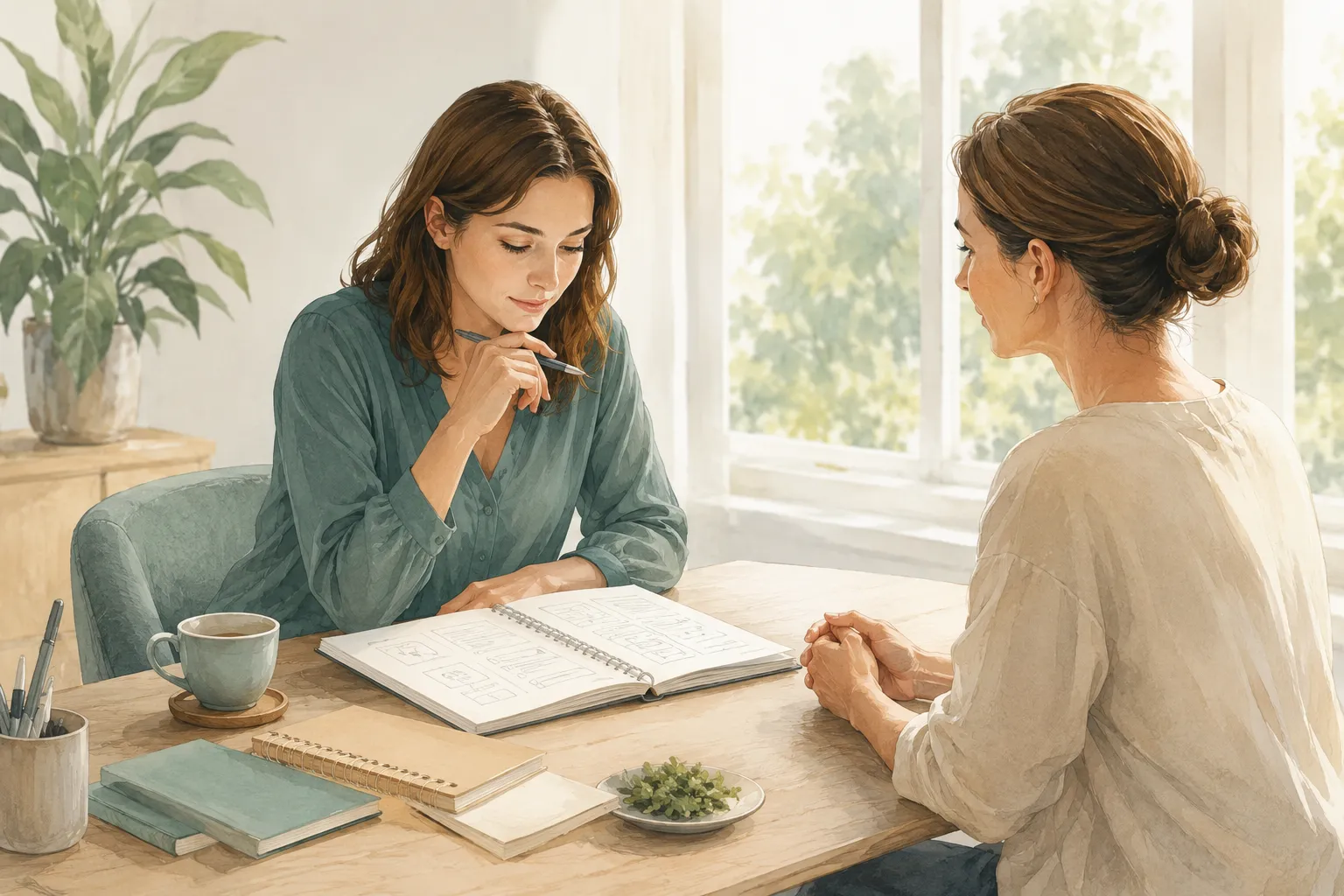 A practitioner gently touching a point on the head associated with the Manifesting Bar
