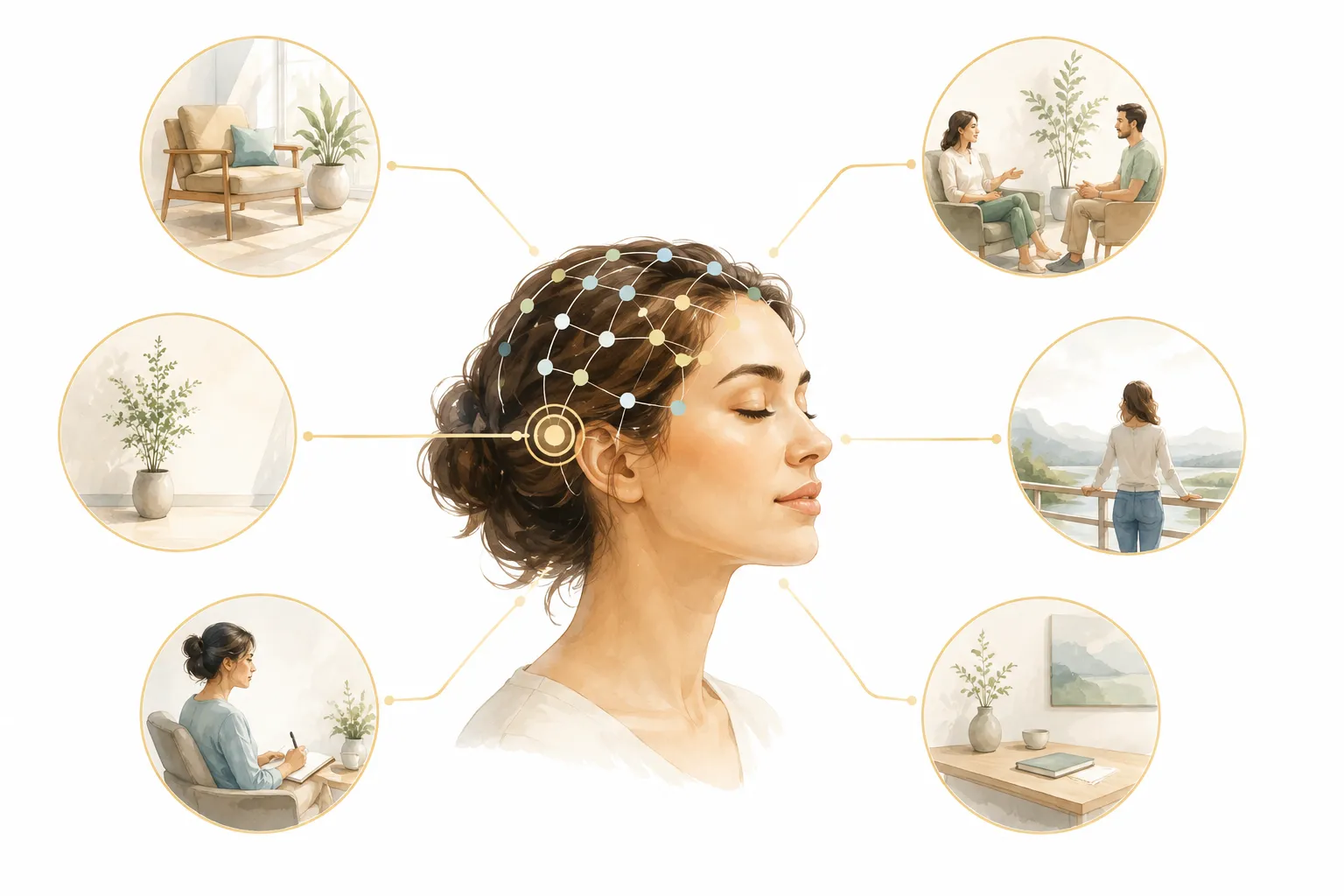 Diagram of a human head with the Space Bar location indicated