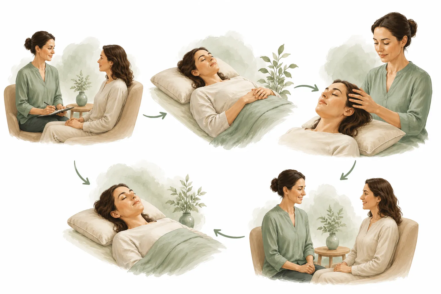 Diagram comparing Access Bars as complementary wellness with regulated medical or psychological therapy
