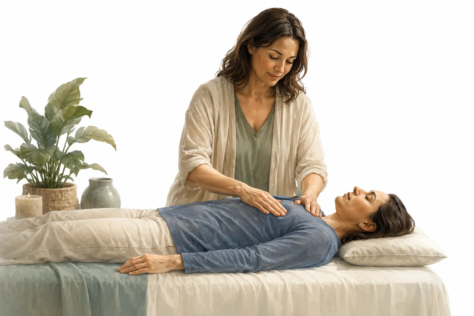 Representation of body-focused healing or awareness practice