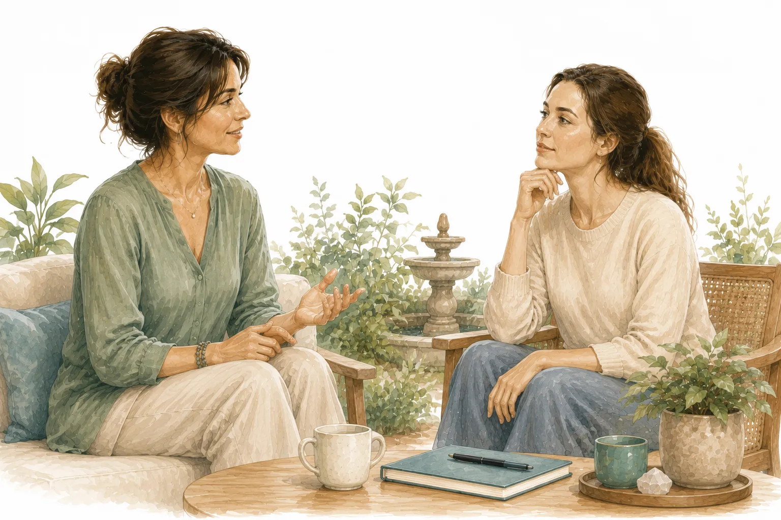 Person meditating or reflecting, representing the Access mantra practice